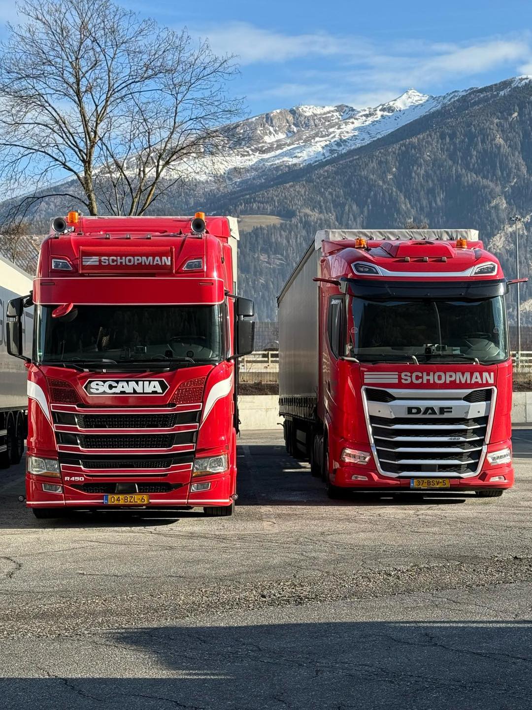 Nationaal en internationaal transport van Schopman met vrachtwagens in Europa